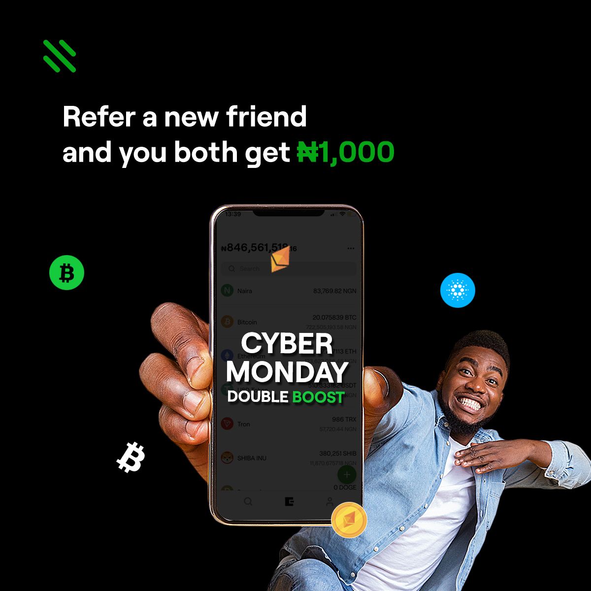 referal bonus on busha crypto exchange wallet