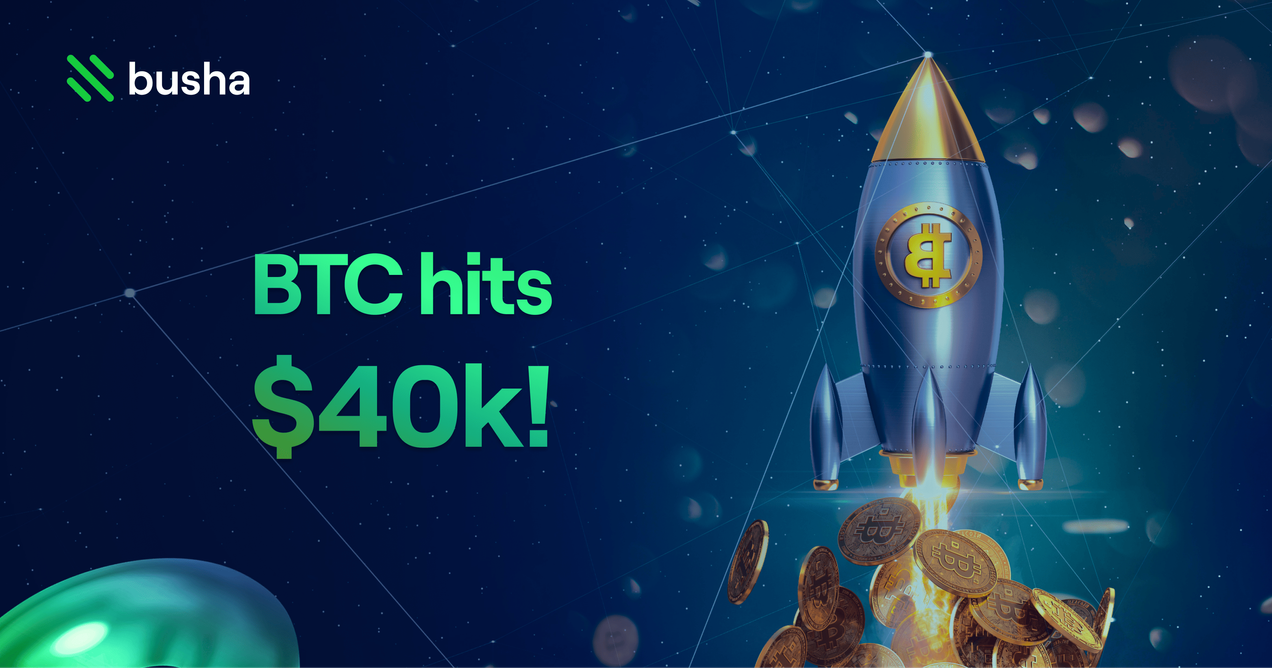 Bitcoin Rockets to $40,000