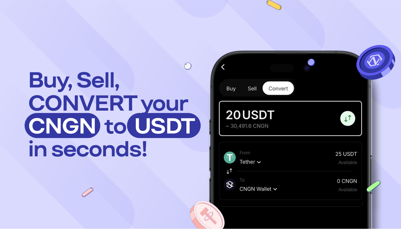 Trade cNGN with USDT and USDC on Busha