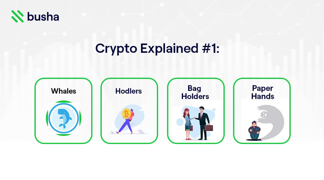 Whales, Hodlers, BagHolders, Paper Hands