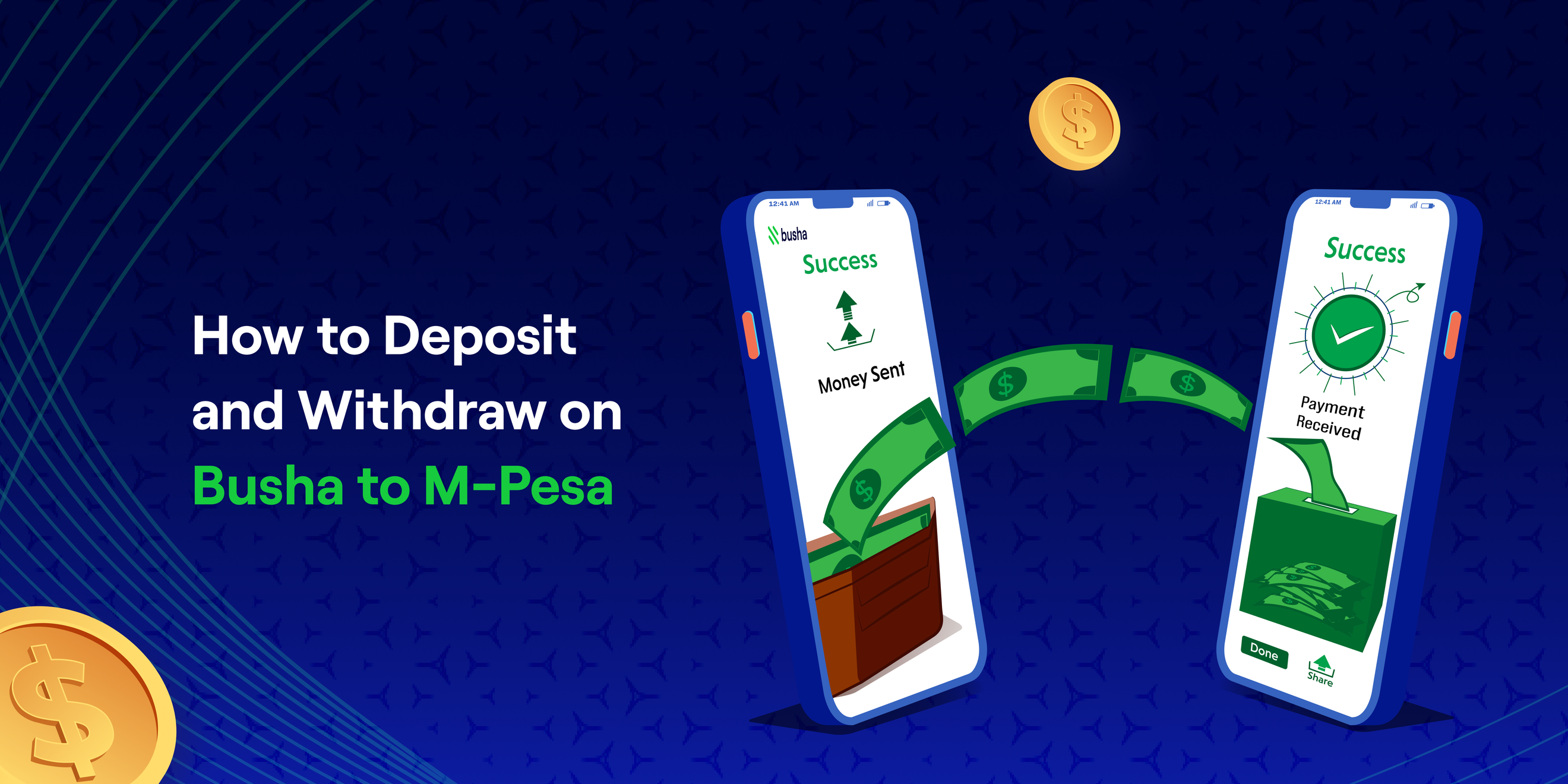 How to Deposit and Withdraw Money on Busha Using M-Pesa in Kenya